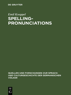 cover image of Spelling-pronunciations